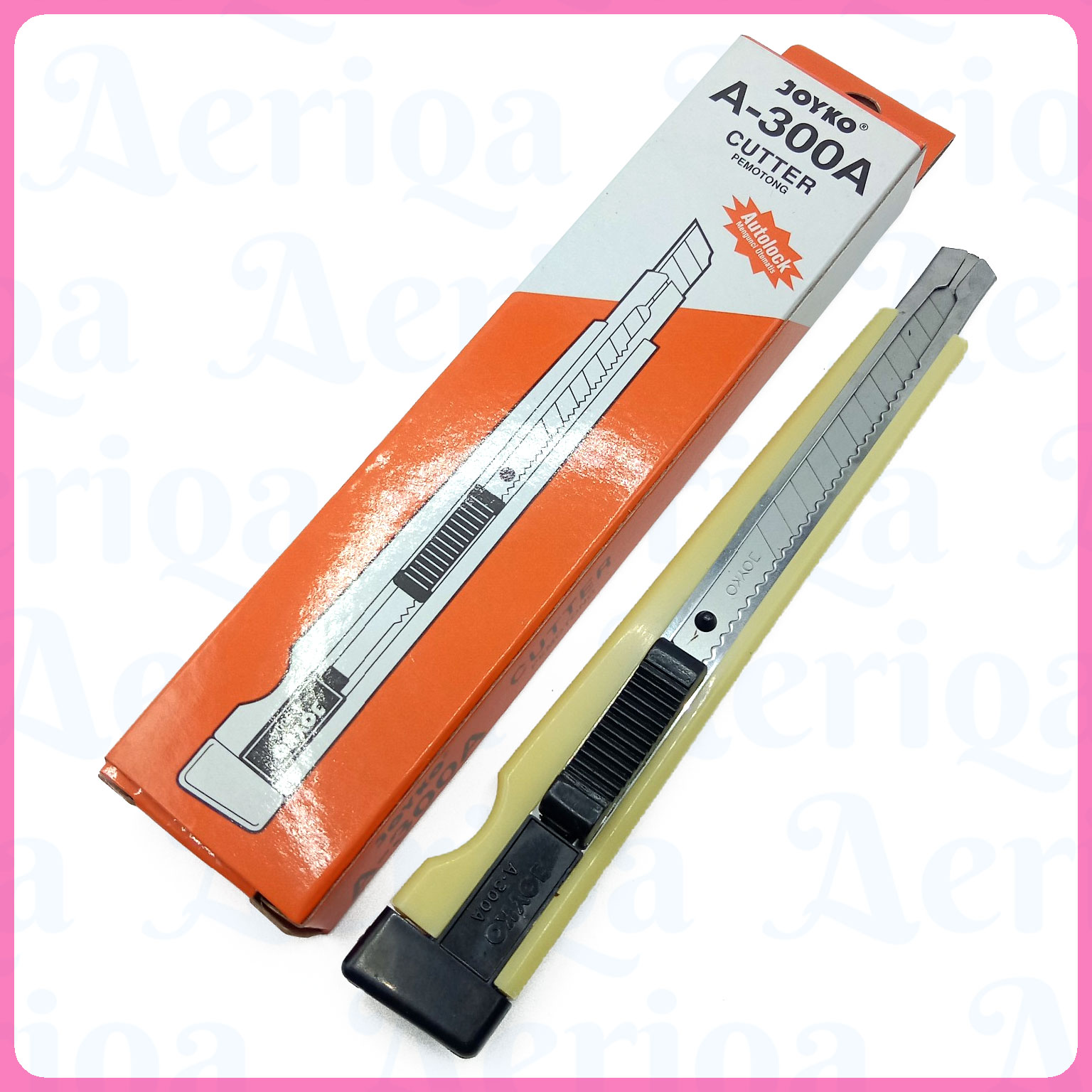 Cutter Kecil Joyko A-300A – Pisau Pemotong Kertas Autolock (Refill A-100)